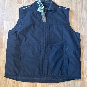 Men's Black Insulated Work Vest with Sherpa Collar